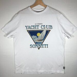 Sonneti London Adult's XL White Nautical Sailboat Short Sleeve T-Shirt